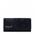 Medium embroidered leather effect wallet