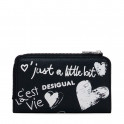 Medium graffiti leather effect wallet