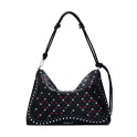 Medium die-cut leather effect bag
