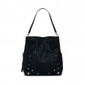 Sac moyen effet cuir brodé