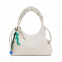 Mittelgroße Tasche mit 3D-Logo und gerafftem Griff