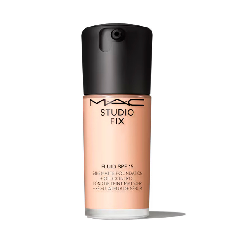 Mac Fondotinta Studio Fix Fluid Spf 15 24Hr Matte Foundation + Oil Control Base per il trucco NW10