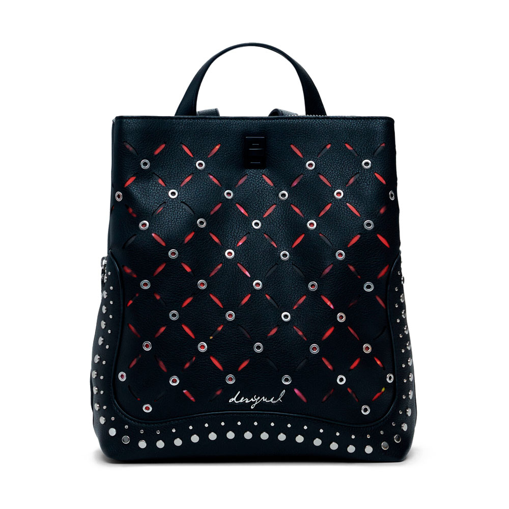 Desigual Women's Backpacks And Fanny Packs For Small Studded Openwork Backpack