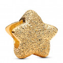 Mini ciondolo a forma di stella con rivestimento in oro 14k testurizzato 764050C00