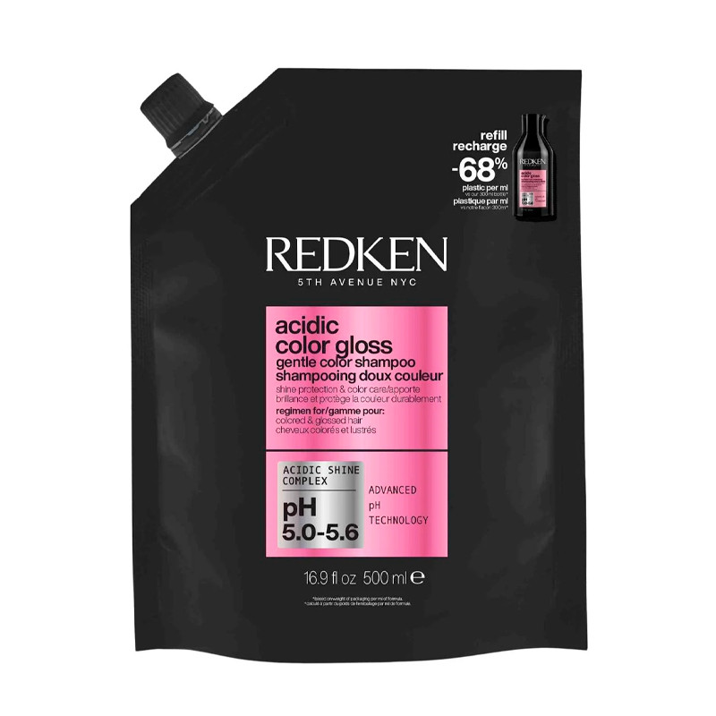Redken - Acidic Color Gloss Shampoo For Color Care & Added Shine - Refill (500 ml / 16.9 fl oz)