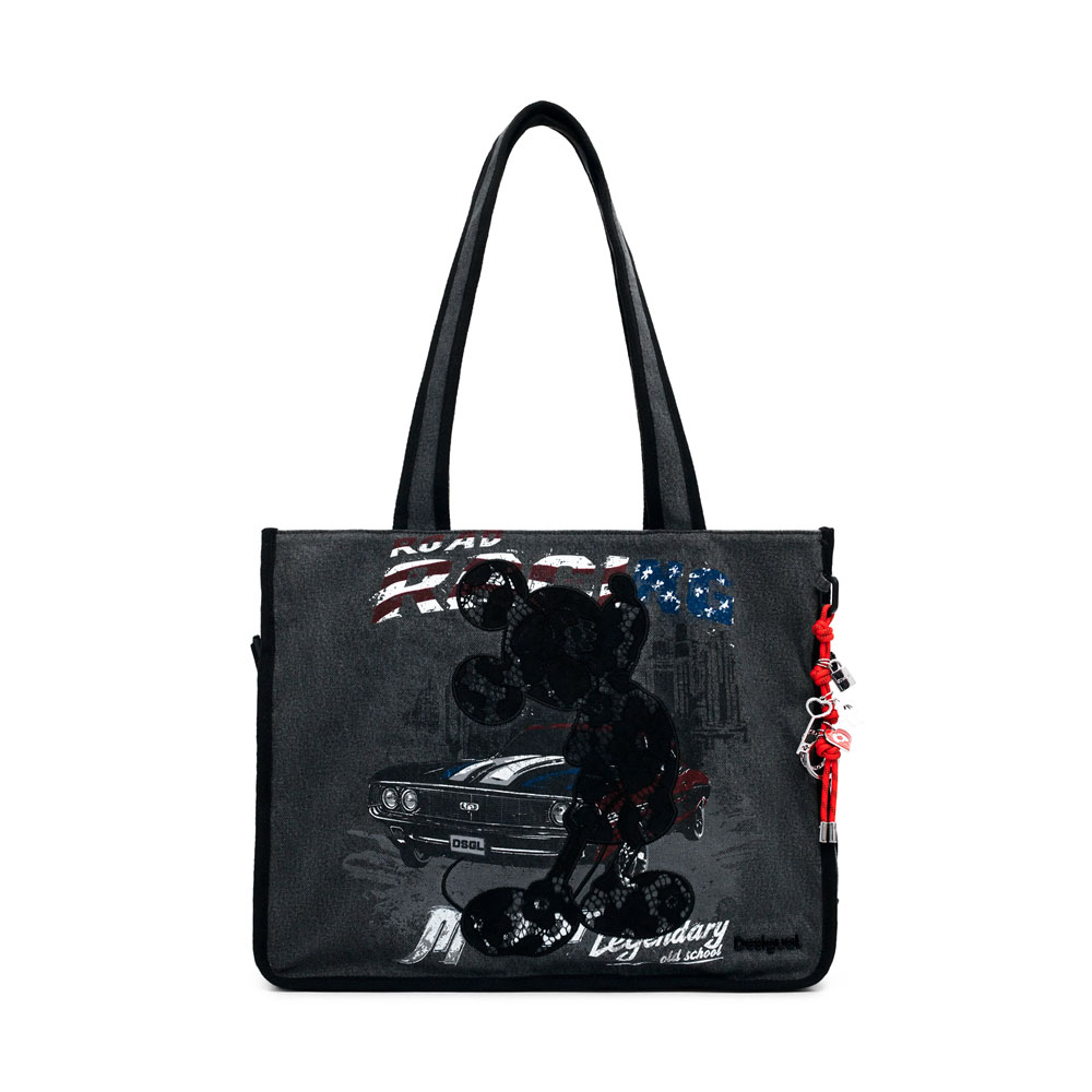 Desigual Women's Bags, Toiletry Bags And Suitcases For Medium Mickey Denim Shopping Bag