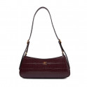 Bolso de hombro pequeño con efecto cocodrilo