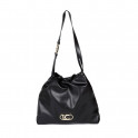 Shopper-Tasche aus Kunstleder mit ovalem LC-Logo