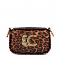 Bolsa transversal LC com estampa de animal e logotipo