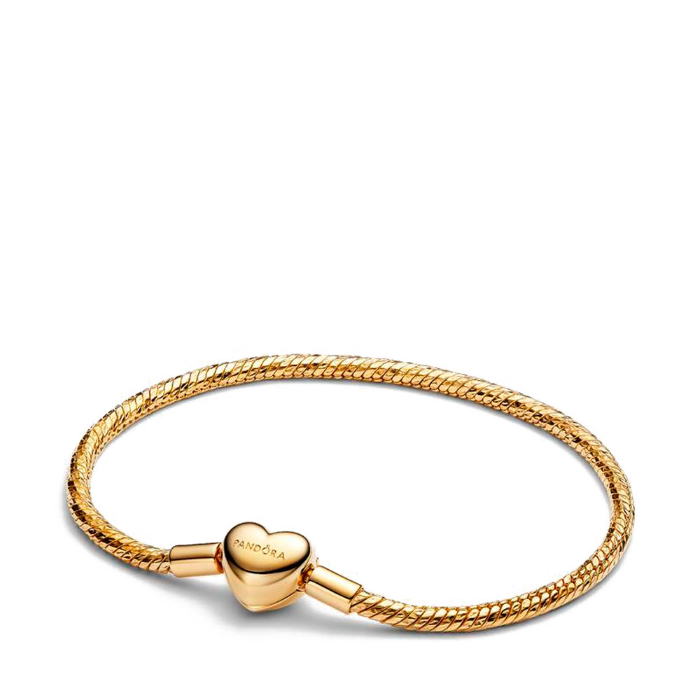 Pandora Pulsera de Cadena de Serpiente con Cierre Corazón 564236C00