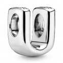 Sterling silver charm Letter U 797475