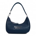 Shoulder Bag with Metallic Logo