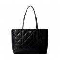 quilted signature logo small tote bag