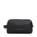 Modern toiletry bag with metallic logo