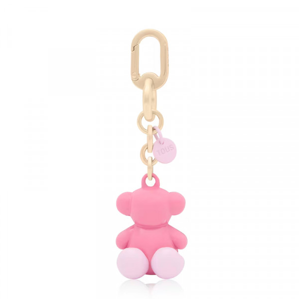 pink-metal-key-ring-bold-bear-keychain