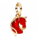 Fire Red Murano Glass Horse Pendant Charm 764431C01