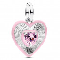 Charm Radiant Pink Heart Medallion 794409C01