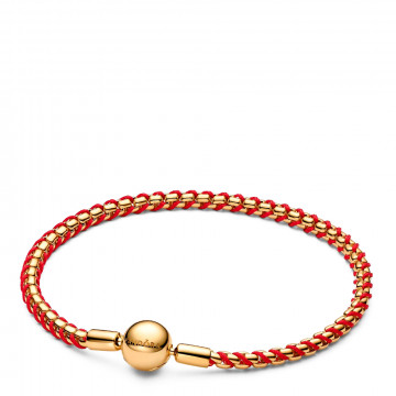 bracelet-a-chaine-serpent-en-cordon-rouge