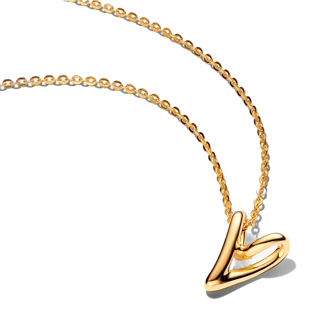 Pandora Necklaces Small Heart Necklace, Organic Shape 364360C00