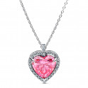 Collar Halo Coraz&oacute;n Rosa 394414C01