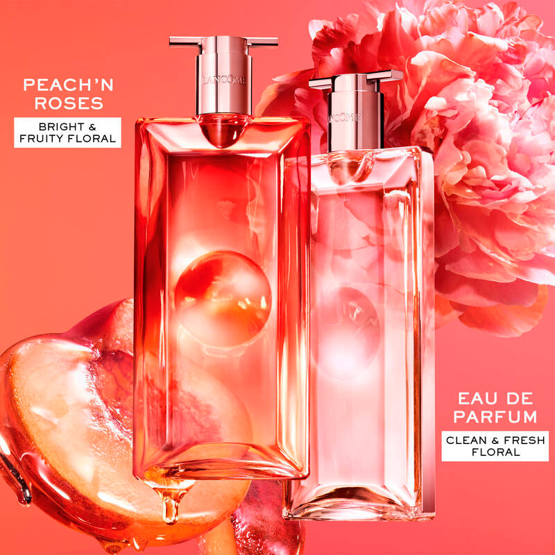 LANCOME 香水　花柄ポーチ 中型 赤 Idôle Peach'n Roses - Lancome - Sabina