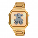D-Bear Digital Watch with Gold IPG Steel Bracelet