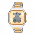Reloj digital con brazalete de acero SS y acero IPG dorado D-BEAR