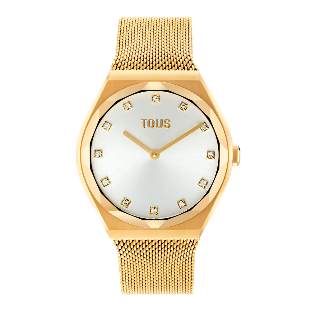 Tous Damen Goldfarben - Analoguhr Karat Round Mesh Mit Armband Aus Em Stahl - Bild 2