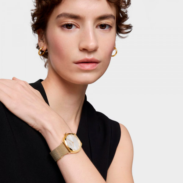 analog-watch-with-karat-round-mesh-gold-steel-bracelet