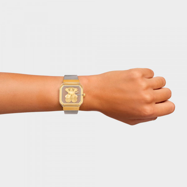 reloj-analogico-con-brazalete-de-acero-y-acero-dorado-d-bear-party