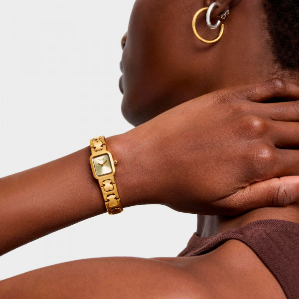 reloj-analogico-con-brazalete-de-acero-dorado-icon-time