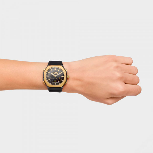 montre-bet-analogique-numerique-en-acier-plaque-or-avec-bracelet-en-nylon-noir