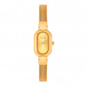 Icon Oval Gold Steel Bracelet Analog Jewelry Watch