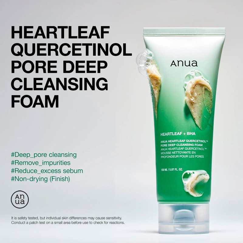 Anua Limpiador Heartleaf Quercetinol Pore Deep Cleansing 150ml – imagen 2