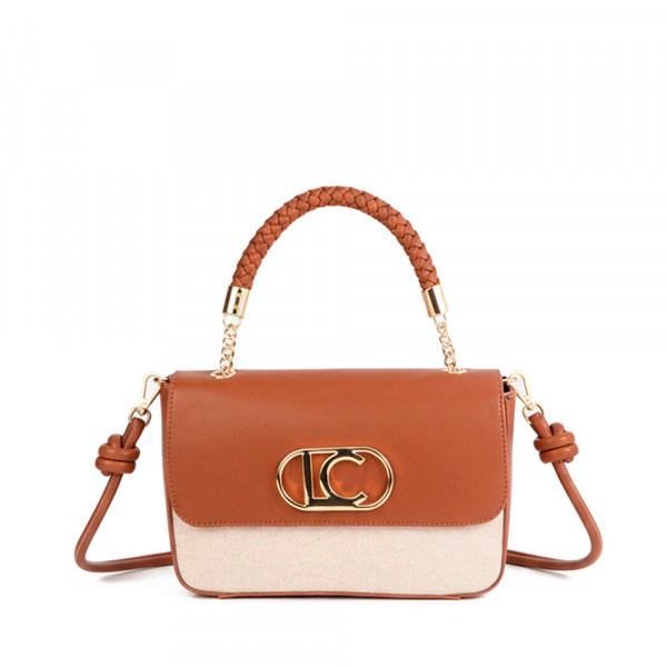 two-tone-faux-leather-flap-shoulder-bag