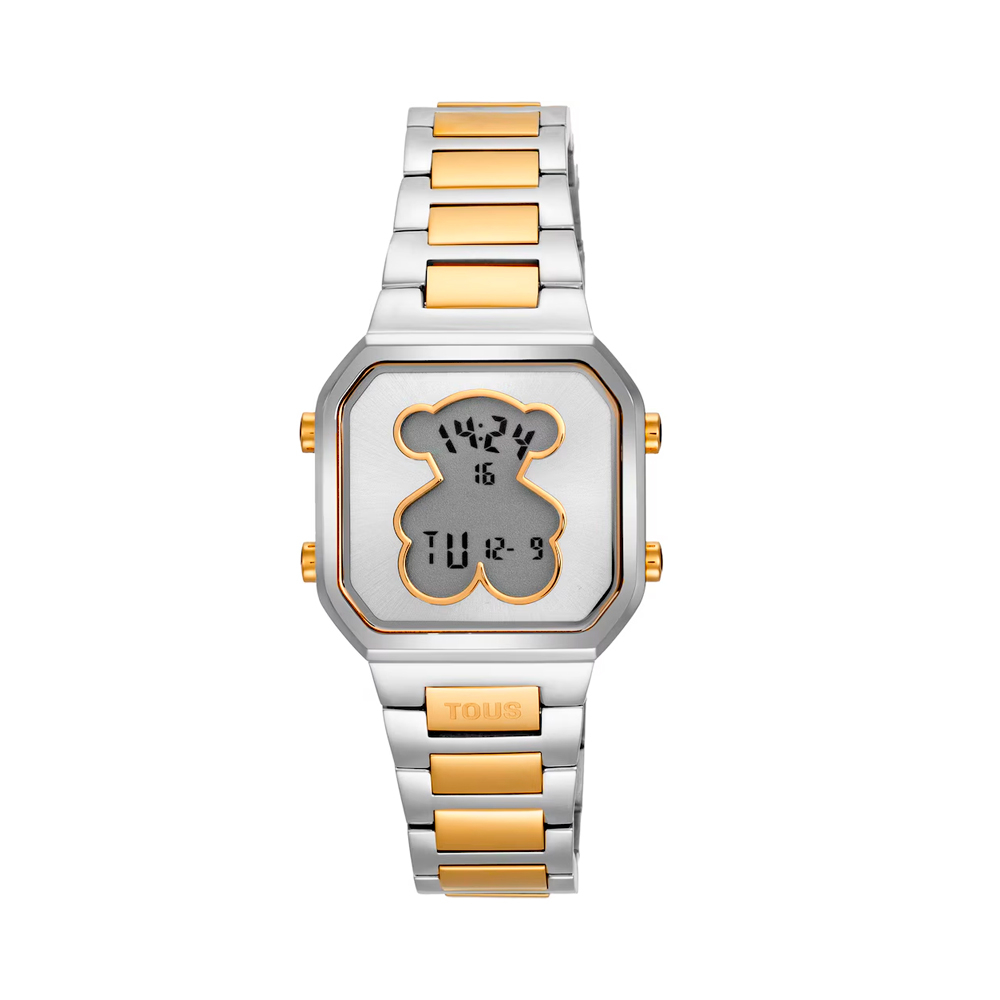 Tous Reloj digital con brazalete de acero D-BEAR MINI