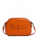 Faux leather shoulder bag with logo