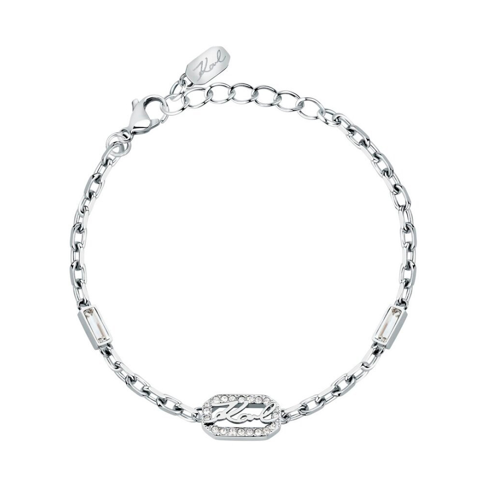 Karl Lagerfeld Yellow/Gold Bracelets Signature Pavé Pendant Bracelet