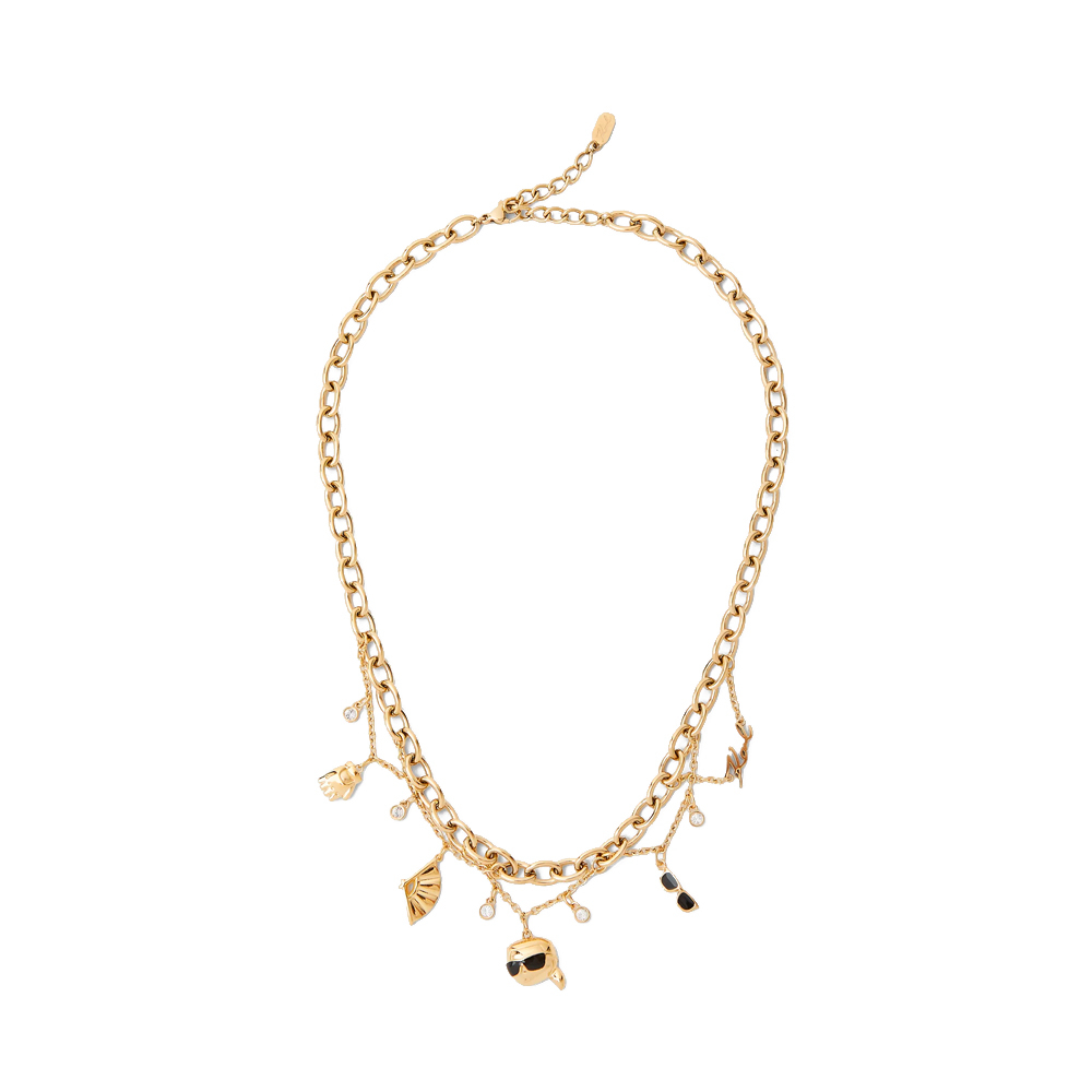 Karl Lagerfeld Gold Necklaces Ikon Pendant Necklace