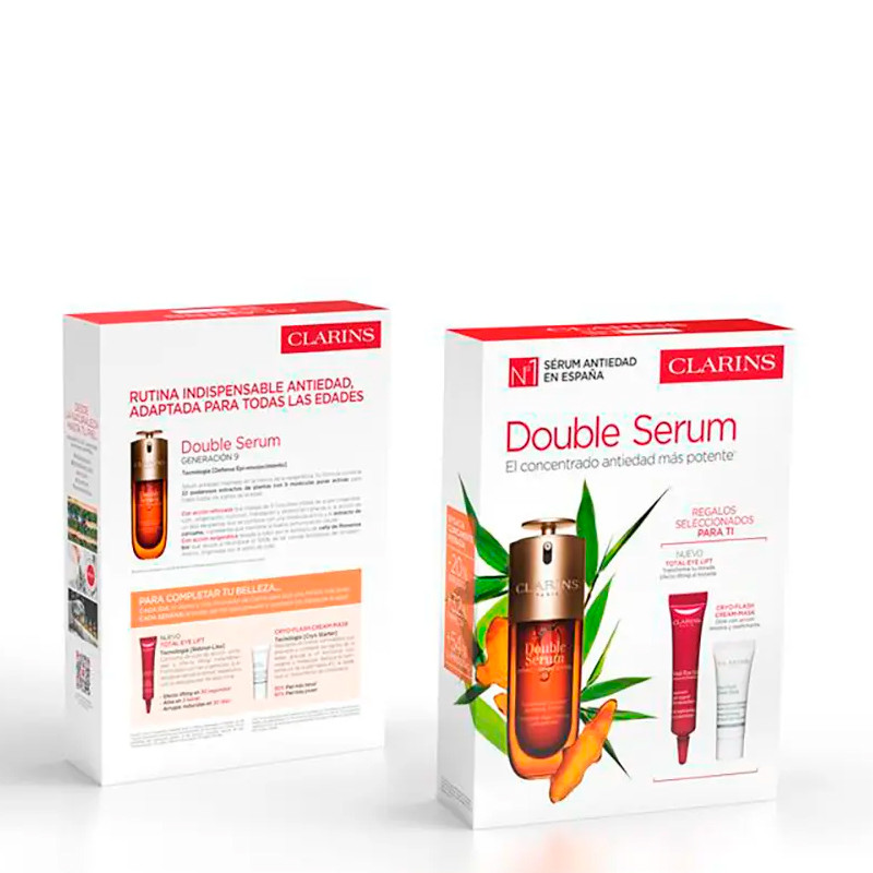 Clarins Women's Cream/Dark Face Skin Care Double Serum Set