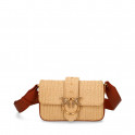 LOVE ONE MINI SLOUCHY RAFFIA CROSSBODY BAG