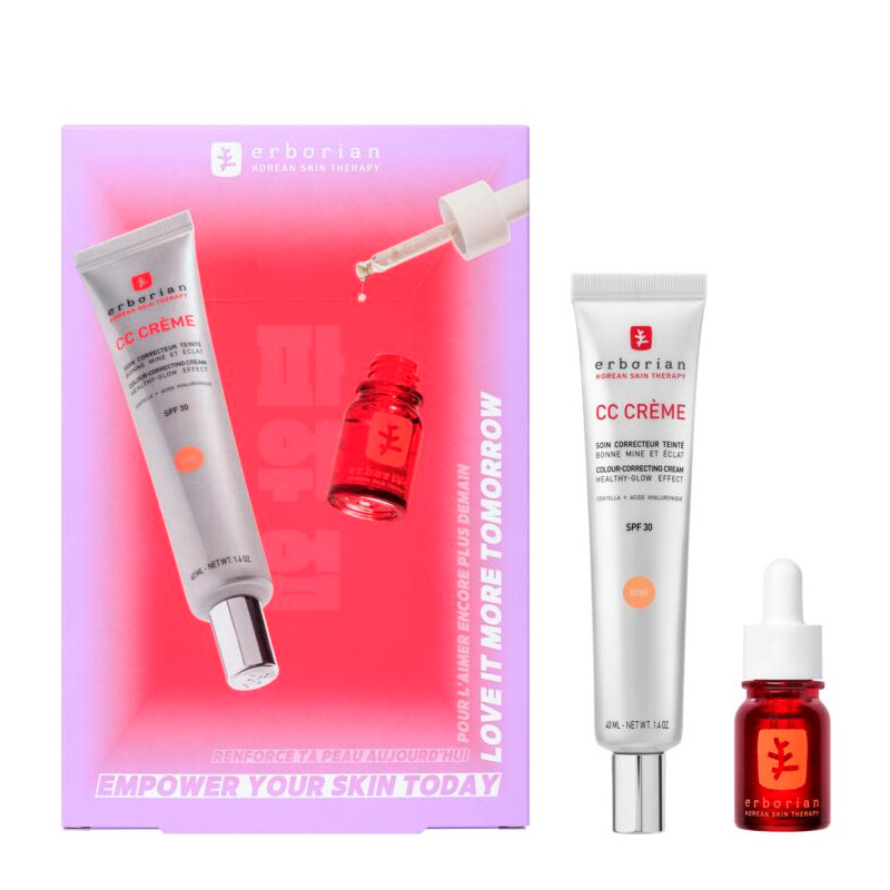 Erborian Cosmética Facial Skin Teraphy CC cream Clair Estuche