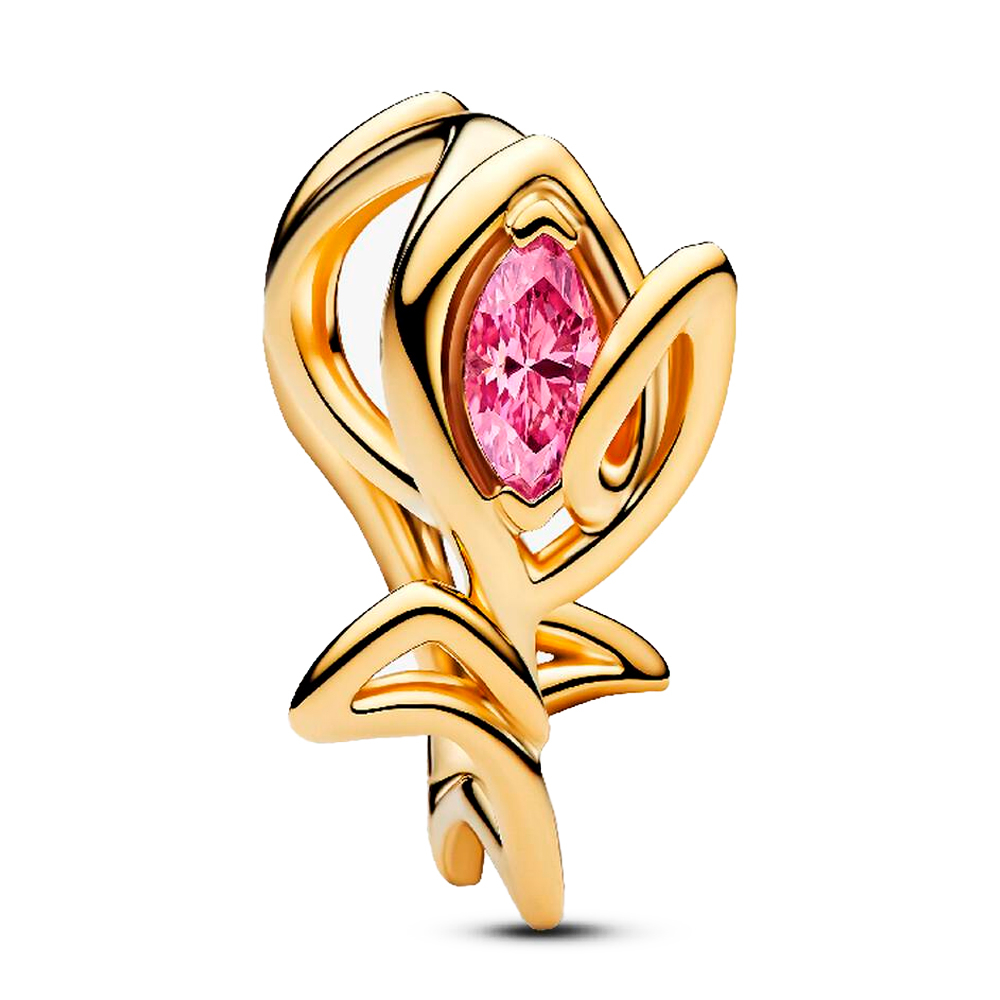 Pandora Pink/Light/Gold Charms Filigree Tulip Charm 764555C01