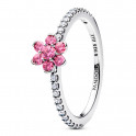 Pink Sparkling Flower Ring 194499C 02