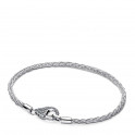 Moments Bracelet Herringbone Chain with Pav&eacute; Clasp 594462C01