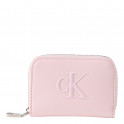 Zip-up wallet with monogram