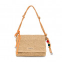 Medium raffia bag with charms
