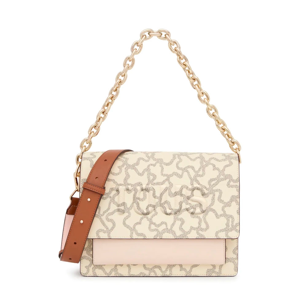 Tous Women's Beige Bags, Toiletry Bags And Suitcases For Kaos Icon Multicoloured Shoulder Bag With Logo