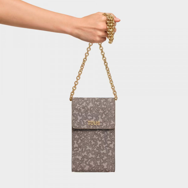 etui-de-telephone-portable-suspendu-kaos-mini-lines-taupe