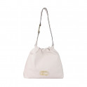 Borsa shopper in similpelle con logo LC ovale